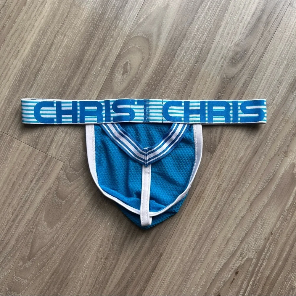 Andrew Christian | Athletic Soccer V Back Mesh Thong in Royal Blue (Small)